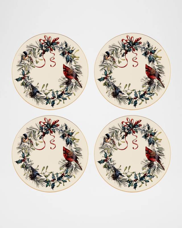 Winter Greetings Dinnerware Salad Plates, Set of 4